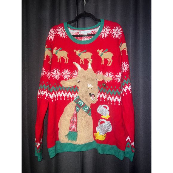 Ugly Christmas Sweater Xmas Size XXL Cow - Picture 1 of 3